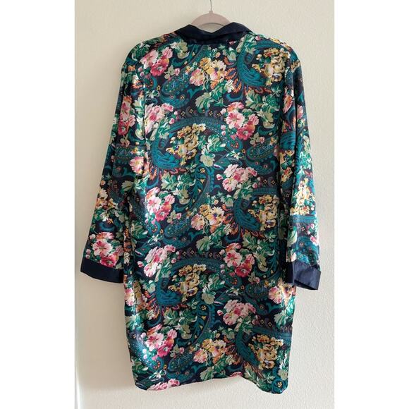 Vintage Victoria's Secret Gold Label Floral Nightshirt Nightgown Tunic Large - Picture 2 of 8